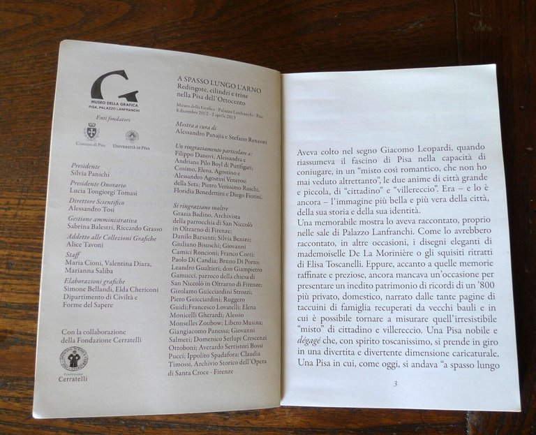 A SPASSO LUNGO L'ARNO.Redingote,cilindri e trine nella Pisa dell'800,2012 ETS