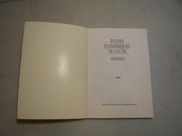AA.VV.,ETUDES ECONOMIQUES DE L'OCDE,Parigi,1994
