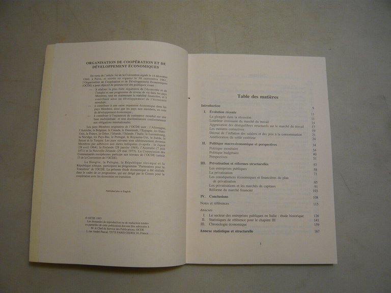 AA.VV.,ETUDES ECONOMIQUES DE L'OCDE,Parigi,1994