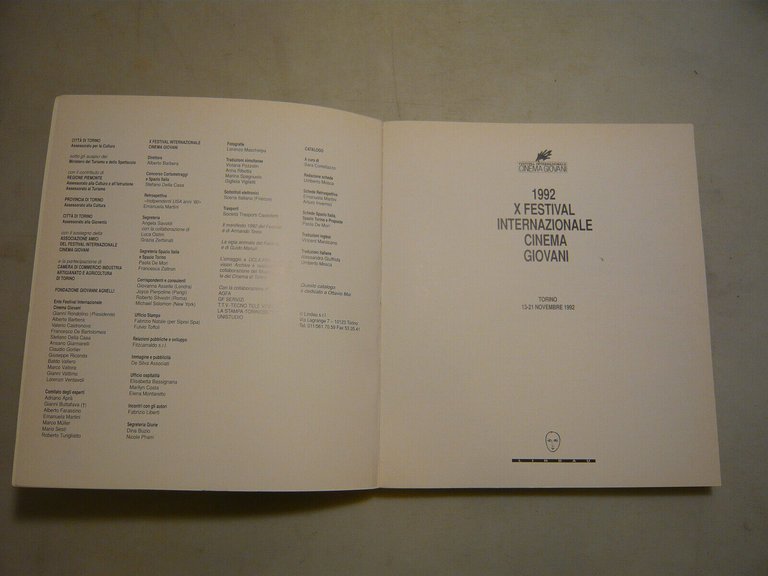 AA.VV.,FESTIVAL CINEMA GIOVANI,Torino,1992
