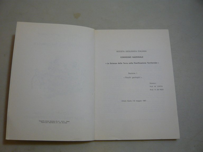AA.VV.,LE SCIENZE DELLA TERRA NELLA PIANIFICAZIONE TERRITORIALE,Chieti,1987