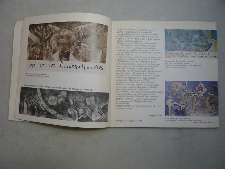 AA.VV.,PER IL CILE CON MATTIA,Livorno,1973[catalogo