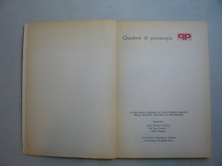 AA.VV.,PROSPETTIVE PSICOTERAPICHE ALCOLISMO,Roma,1977[convegno