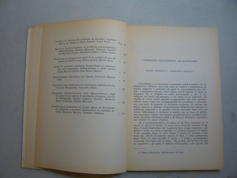 AA.VV.,PROSPETTIVE PSICOTERAPICHE ALCOLISMO,Roma,1977[convegno