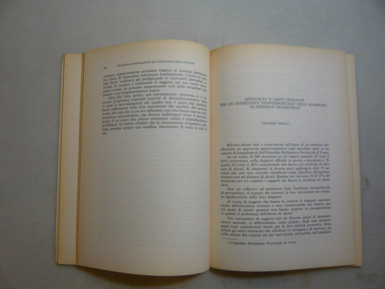 AA.VV.,PROSPETTIVE PSICOTERAPICHE ALCOLISMO,Roma,1977[convegno