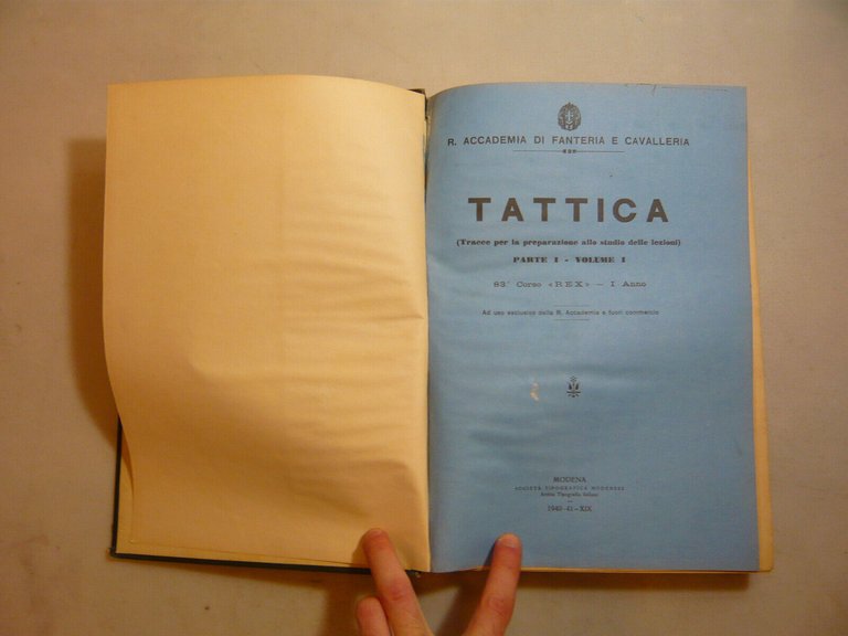 AA.VV.,TATTICA,Modena,1940-1941[storia militare
