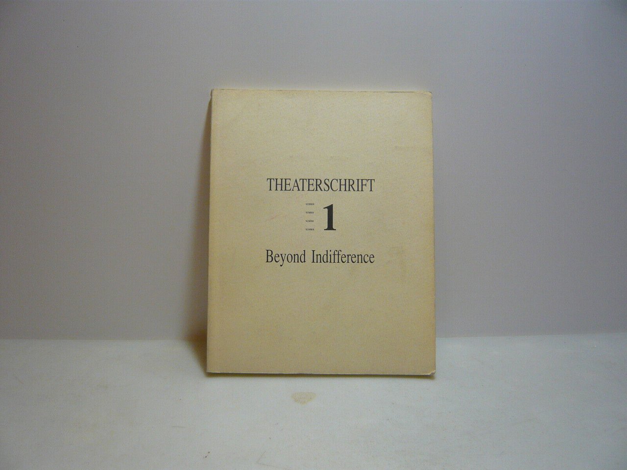 AA.VV.,THEATERSCHRIFT, n.1,Brussels,1992