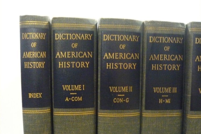 Adams,Coleman,DICTIONARY OF AMERICAN HISTORY, 7 voll., 1946
