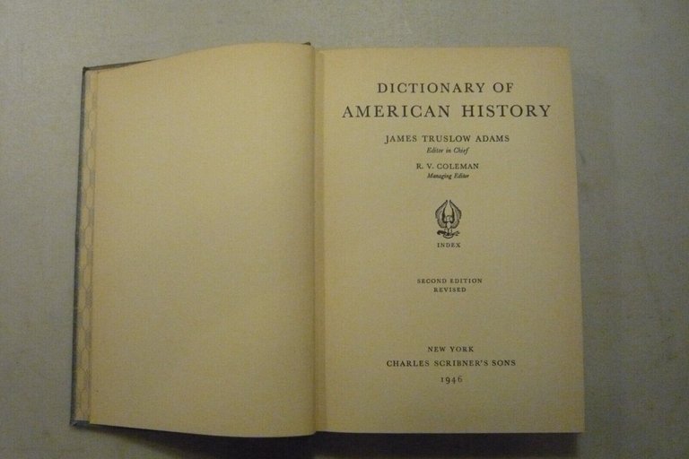 Adams,Coleman,DICTIONARY OF AMERICAN HISTORY, 7 voll., 1946