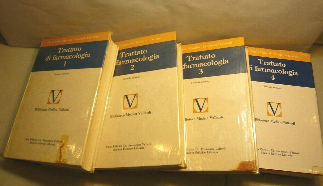 Aiazzi Mancini,Donatelli,TRATTATO DI FARMACOLOGIA 4 volumi, Vallardi 1969