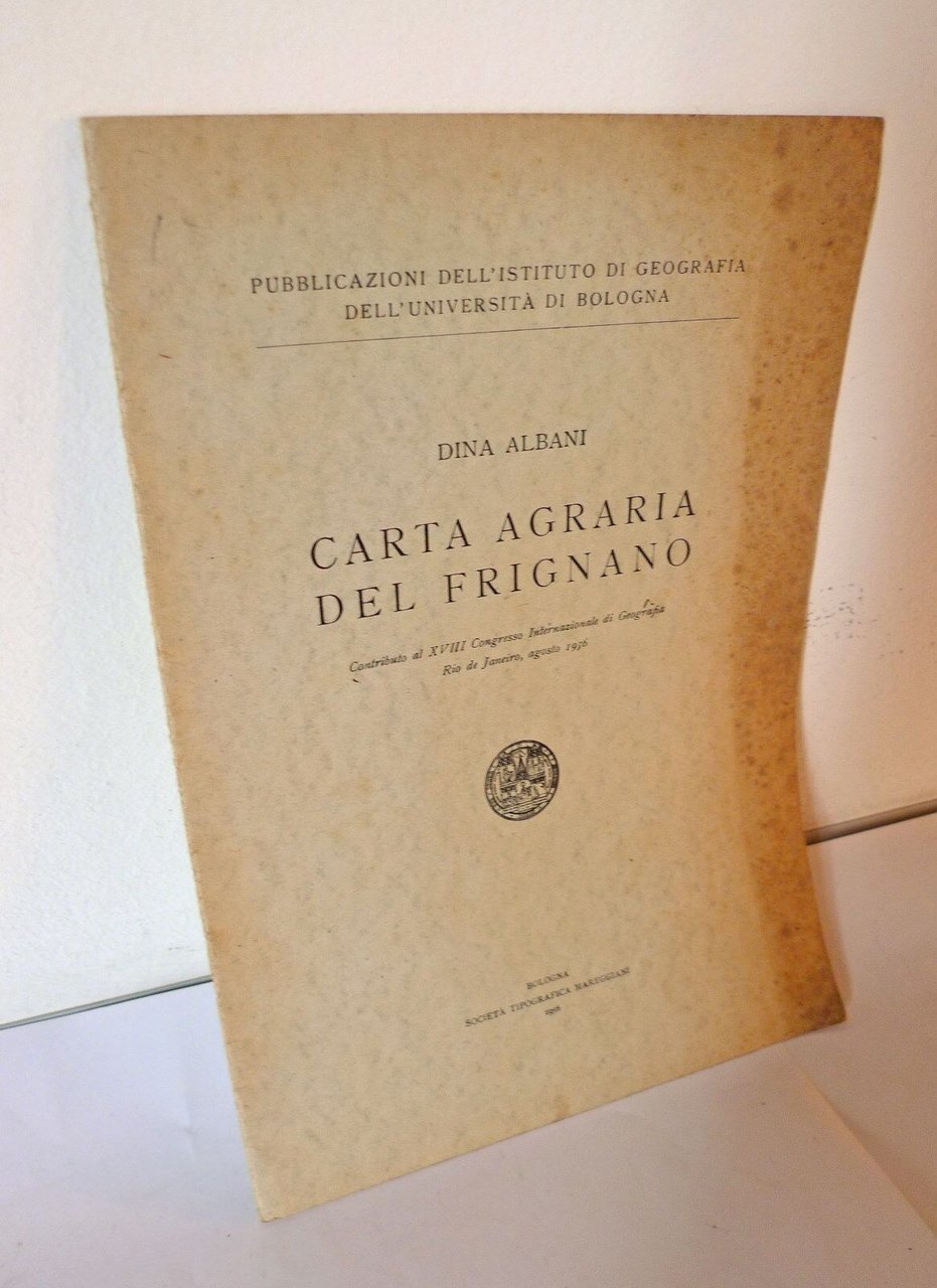 Albani,CARTA AGRARIA DEL FRIGNANO,1956[geografia,agricoltura,Appennino,Modena