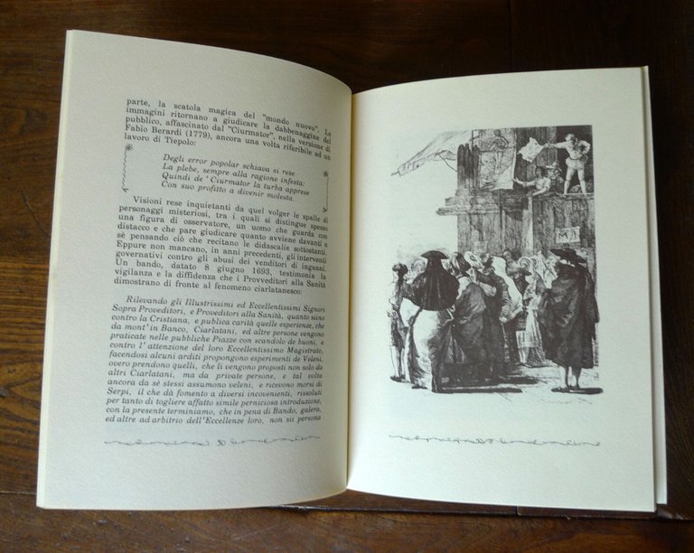 Alberti,LA SCENA IN PIAZZA,1988 Centro Int.Grafica,Venezia[teatro,saltimbanchi