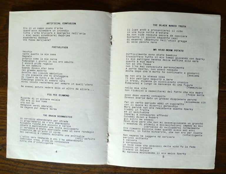 Alberto Zanchetta's NURSERY RHYMES,VIRUS EBOLA AND GOLD...,1997[poesia,fanzine