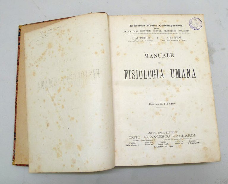 Albertoni/Stefani,MANUALE DI FISIOLOGIA UMANA,Vallardi[storia medicina