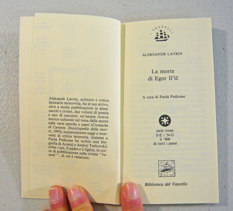 Aleksandr Lavrin,LA MORTE DI EGOR IL’IC,1994 Biblioteca del Vascello