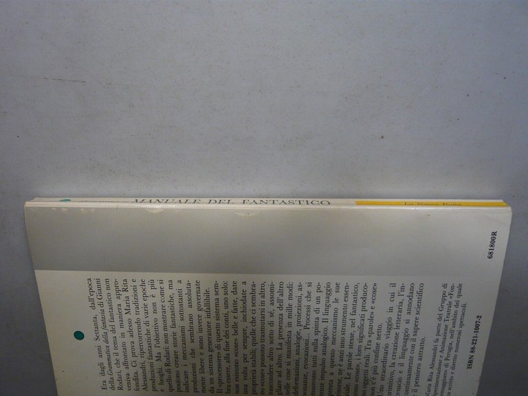 Alessandri, MANUALE DEL FANTASTICO, La Nuova Italia 1992