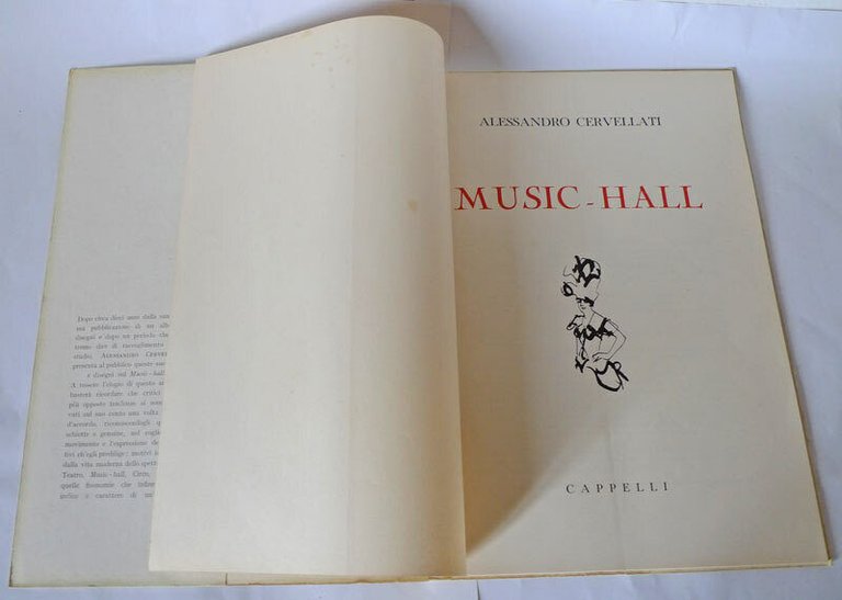 Alessandro Cervellati,MUSIC-HALL,1945 Cappelli,ed.numerata[Bologna,storia,arte