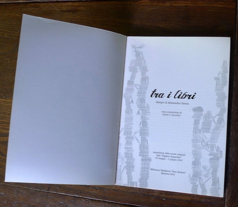 Alessandro Sanna,TRA I LIBRI,Mantova 2010[catalogo mostra,illustrazione,bambini
