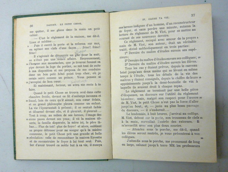 Alphonse Daudet,LE PETIT CHOSE,1908 Velhagen&Klasing[francese,tedesco