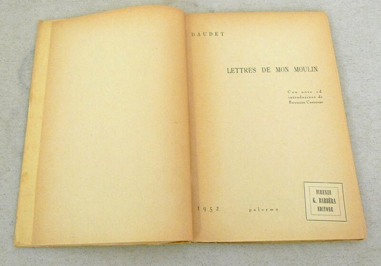 Alphonse Daudet,LETTRES DE MON MOULIN,1952 Prisma ed.