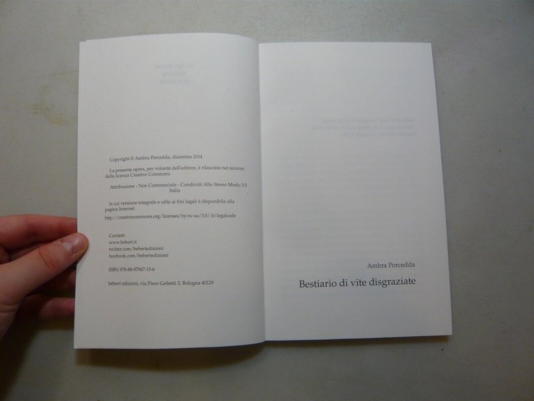 Ambra Porcedda,BESTIARIO DI VITE DISGRAZIATE,bébert,Bologna,2014[Ciro Fanelli