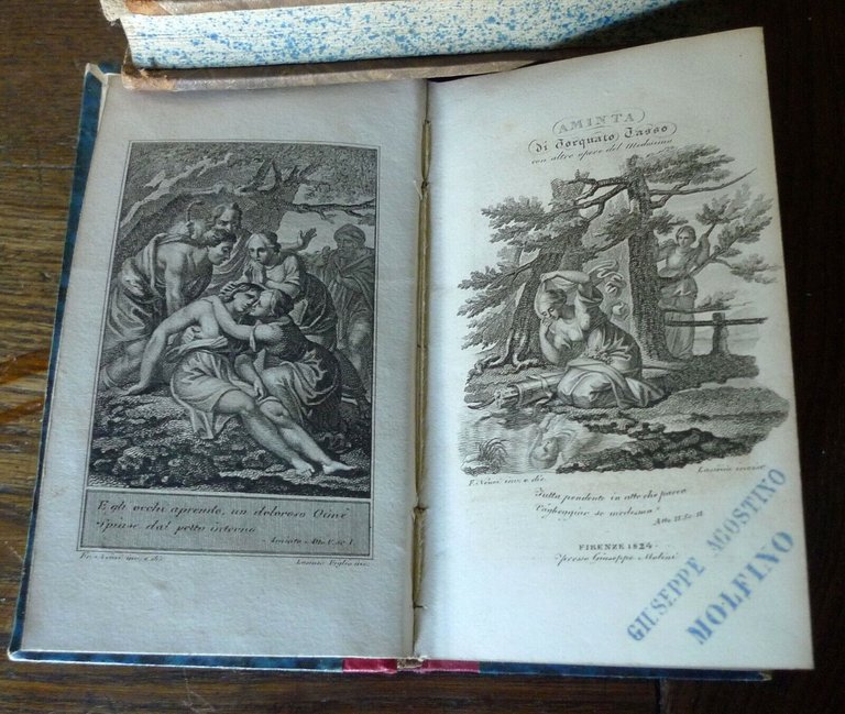 AMINTA.FAVOLA BOSCHERECCIA DI TORQUATO TASSO,1824 Molini[POESIE,ARTE POETICA