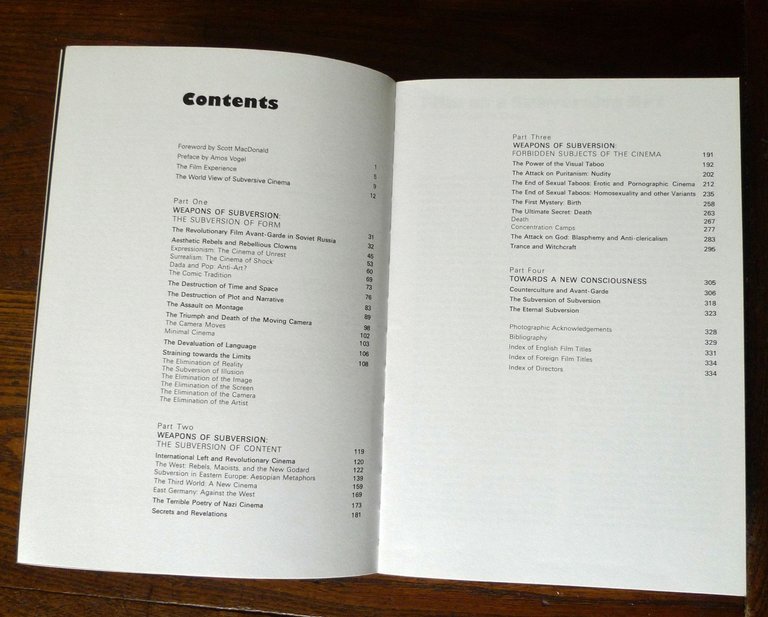Amos Vogel,FILM AS A SUBVERSIVE ART,2005 C.T./D.A.P.[CINEMA