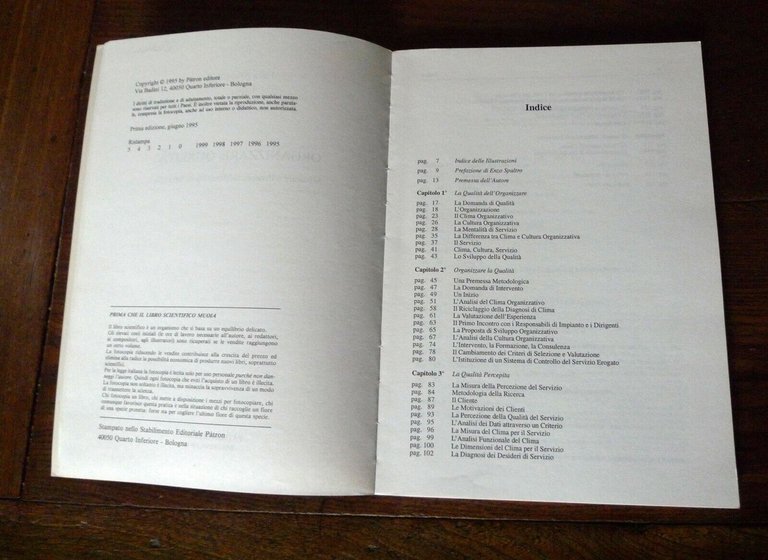 Amovilli,ORGANIZZARE QUALITÀ.Misurare e pensare la mentalità di servizio,1995