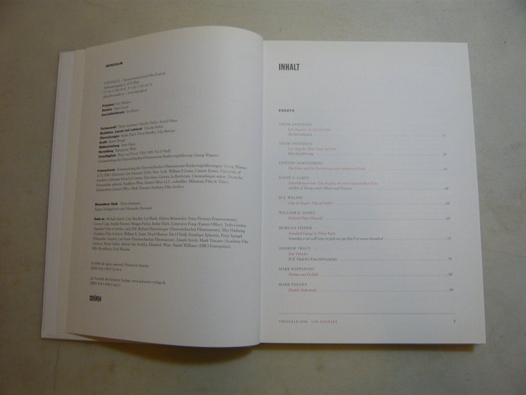 Andersen,LOS ANGELES: A CITY ON FILM,Vienna,2008[tedesco,inglese,cinema