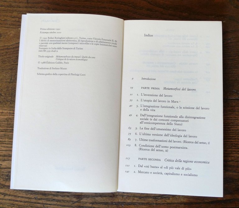André Gorz,METAMORFOSI DEL LAVORO,2001 Bollati Boringhieri