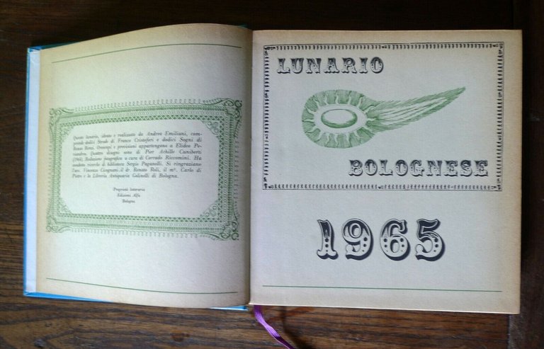 Andrea Emiliani,LUNARIO BOLOGNESE 1965 Alfa[storia locale,Riccomini