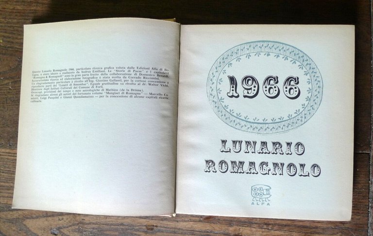 Andrea Emiliani,LUNARIO ROMAGNOLO 1966 Alfa[storia locale,Riccomini
