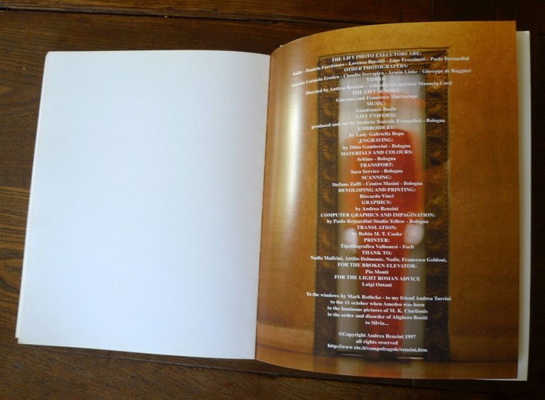 Andrea Renzini,LIFT,1997 Studio Ercolani[arte contemporanea,Bologna,catalogo