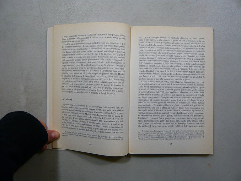 Andreoni,LIBERTA’ DI ANDARE .Antropologia dell’automobilista,Franco Angeli 1999