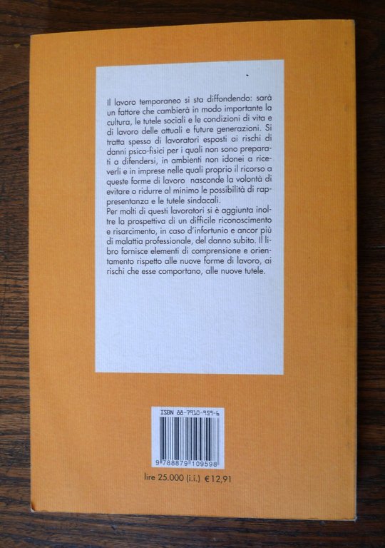 Andreoni/Stanzani,LAVORO TEMPORANEO E SALUTE,2000 Lavoro[malattie professionali
