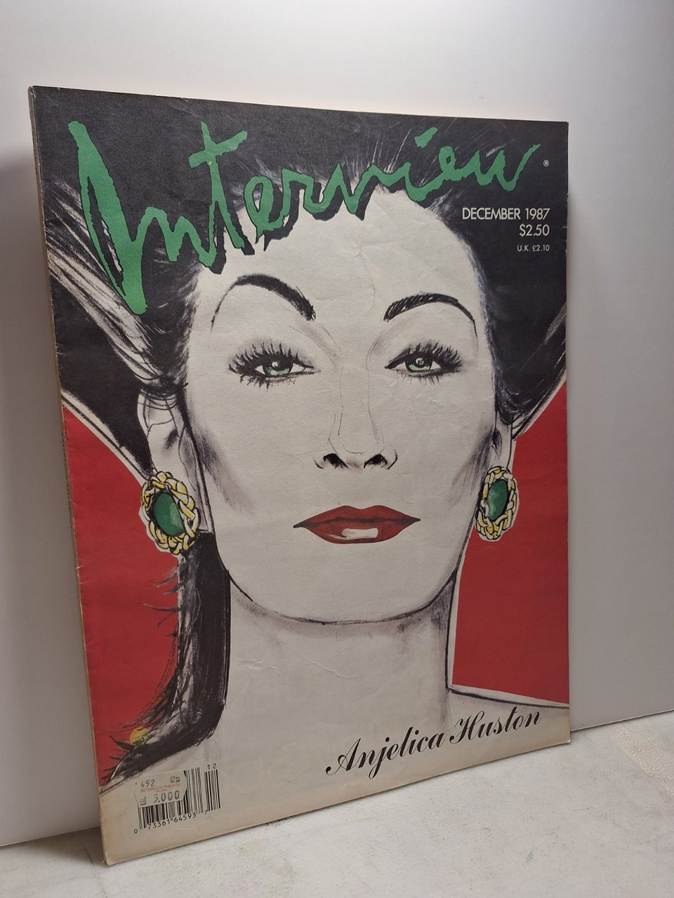 ANDY WARHOL INTERVIEW MAGAZINE,December 1987- ANJELICA HUSTON | Immagine principale