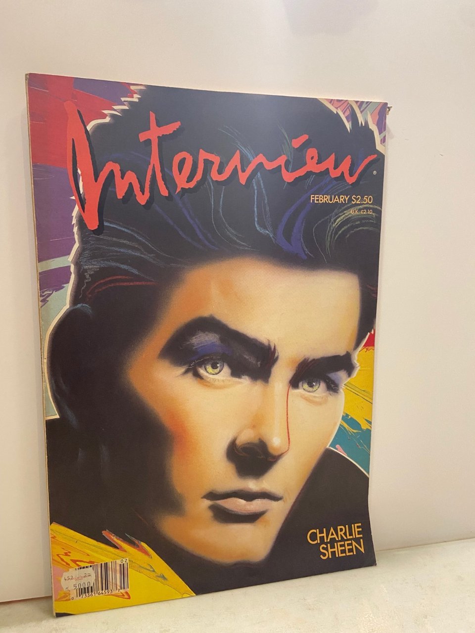 ANDY WARHOL INTERVIEW MAGAZINE,February 1987- CHARLIE SHEEN | Immagine principale