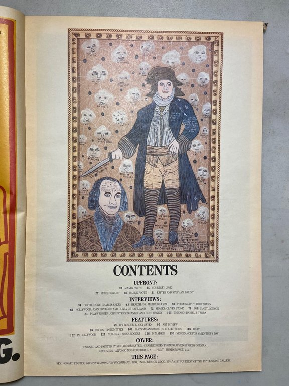 ANDY WARHOL INTERVIEW MAGAZINE,February 1987- CHARLIE SHEEN | Immagine Gallery 2