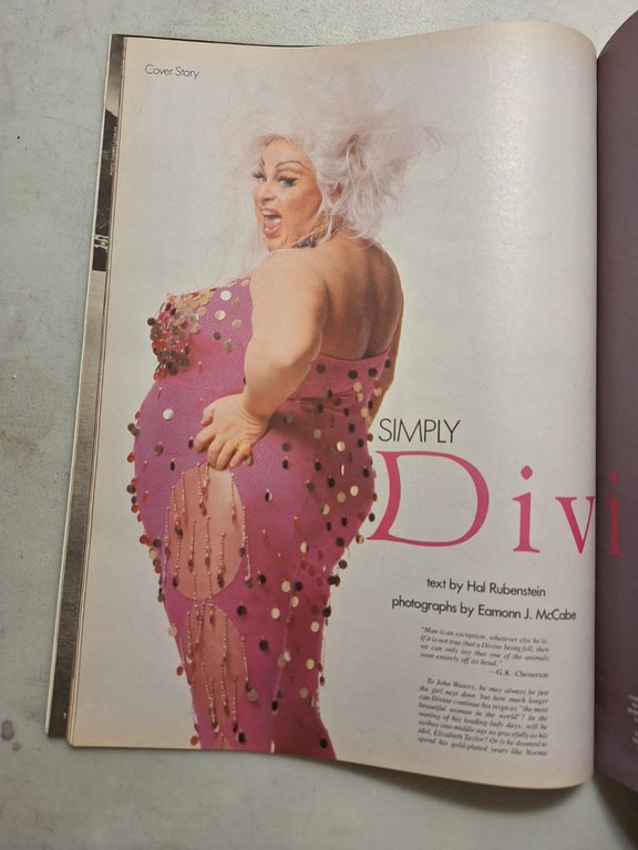 ANDY WARHOL INTERVIEW MAGAZINE,February 1988 - DIVINE! | Immagine Gallery 3