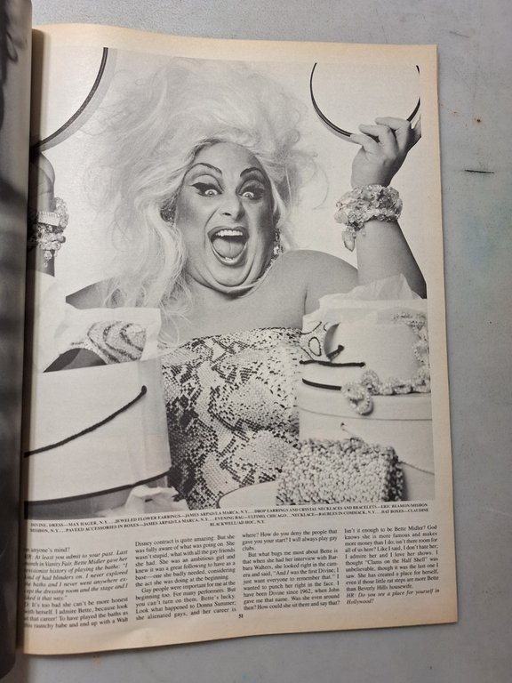 ANDY WARHOL INTERVIEW MAGAZINE,February 1988 - DIVINE! | Immagine Gallery 4
