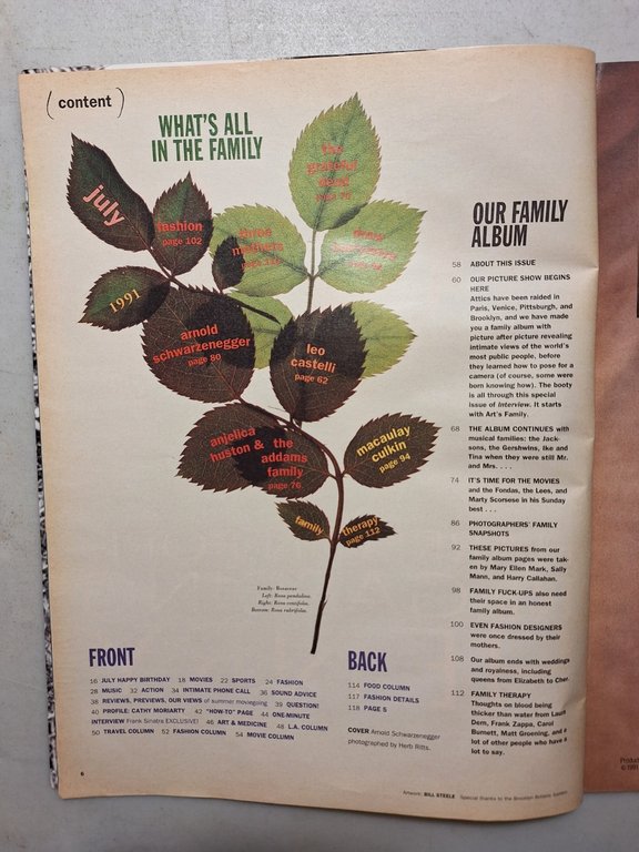 ANDY WARHOL INTERVIEW MAGAZINE,July 1991 ARNOLD SCHWARZENEGGER | Immagine Gallery 2