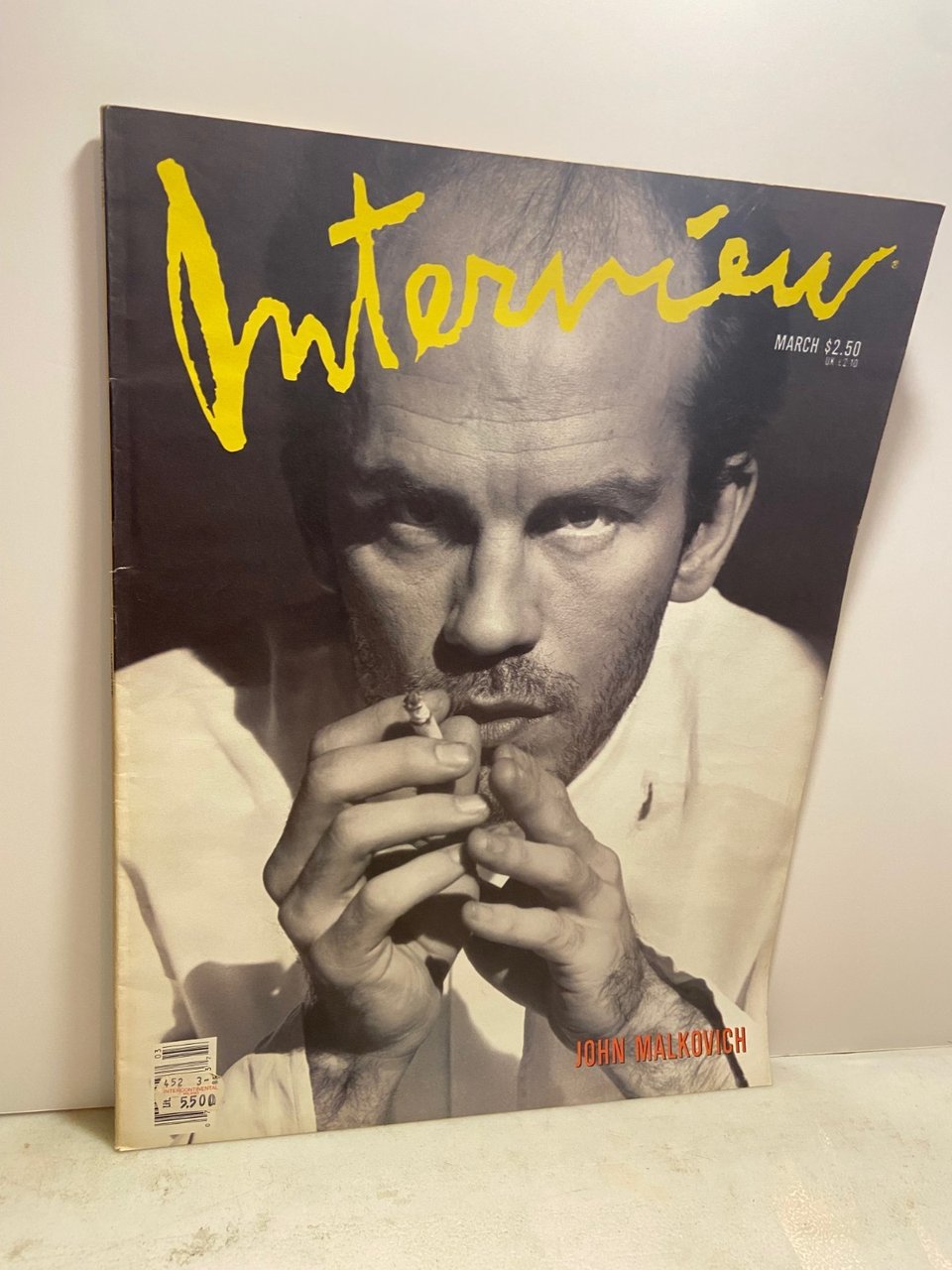 ANDY WARHOL INTERVIEW MAGAZINE,March 1989- JOHN MALKOVICH | Immagine principale