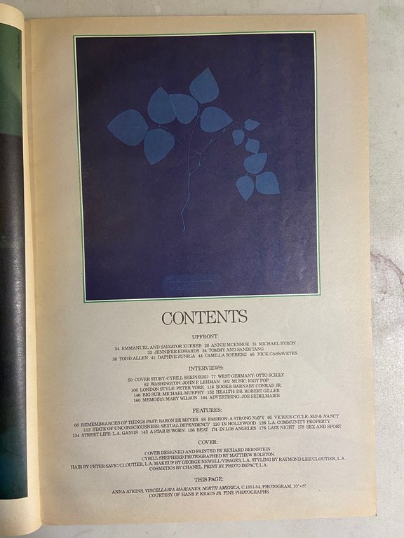 ANDY WARHOL INTERVIEW MAGAZINE,November 1986-CYBILL SHEPHERD | Immagine Gallery 2