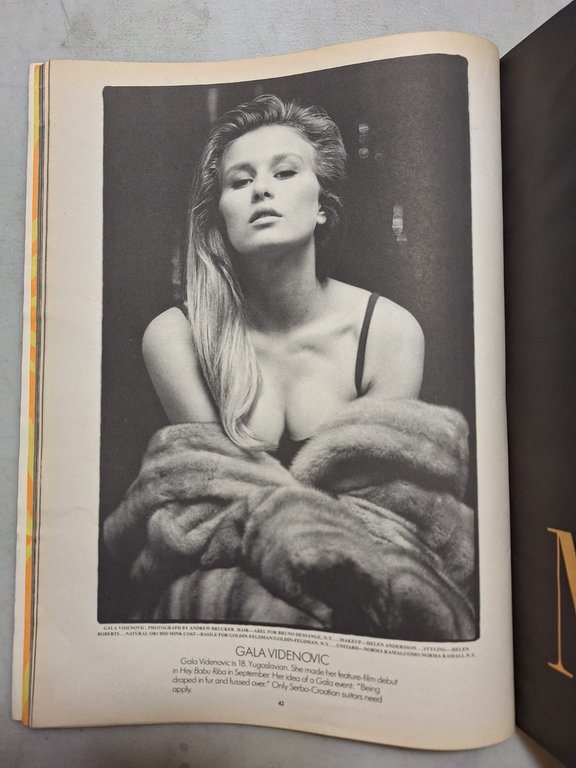 ANDY WARHOL INTERVIEW MAGAZINE,November 1987- BRIAN BOSWORTH | Immagine Gallery 3