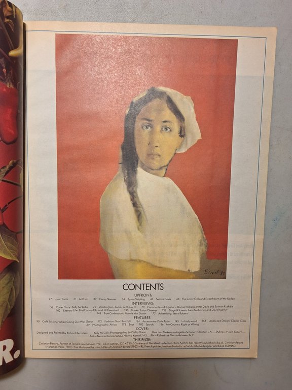 ANDY WARHOL INTERVIEW MAGAZINE,October 1987- KELLY McGILLIS | Immagine Gallery 2