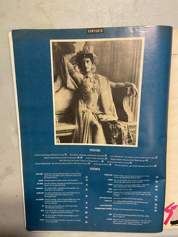 ANDY WARHOL INTERVIEW MAGAZINE,October 1988- GEORGE MICHAEL | Immagine Gallery 2