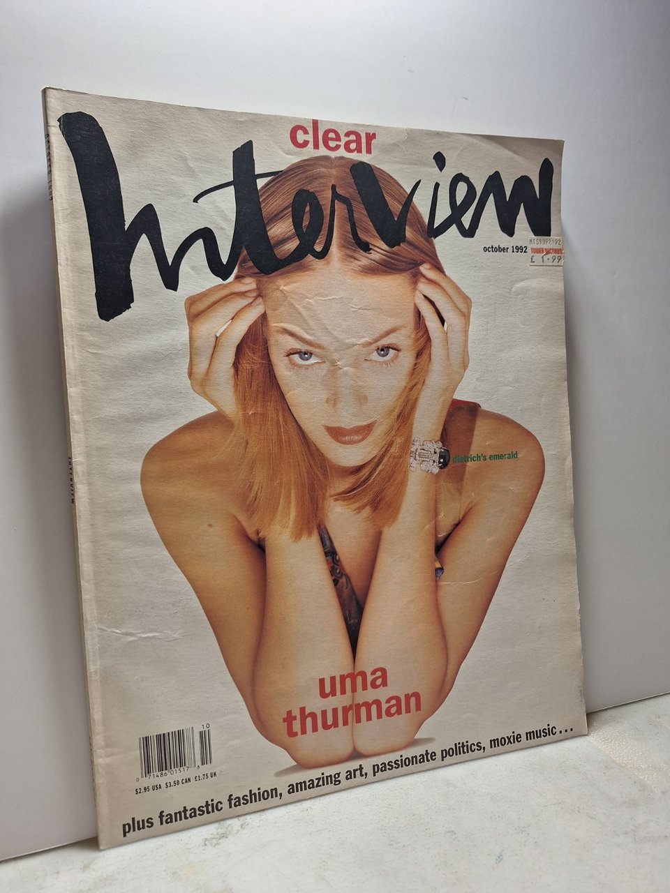 ANDY WARHOL INTERVIEW MAGAZINE,October 1992 - VOTE YOUR MIND-UMA THURMAN | Immagine principale
