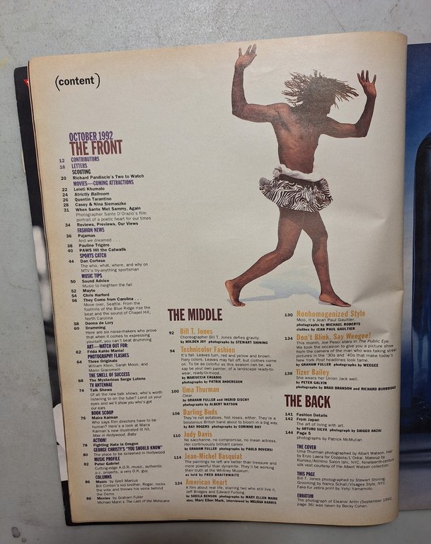 ANDY WARHOL INTERVIEW MAGAZINE,October 1992 - VOTE YOUR MIND-UMA THURMAN | Immagine Gallery 2