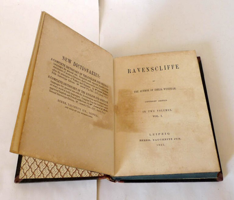 Anne Marsh-Caldwell,RAVENSCLIFFE by THE AUTHOR OF EMILIA WYNDHAM vol.I,1851