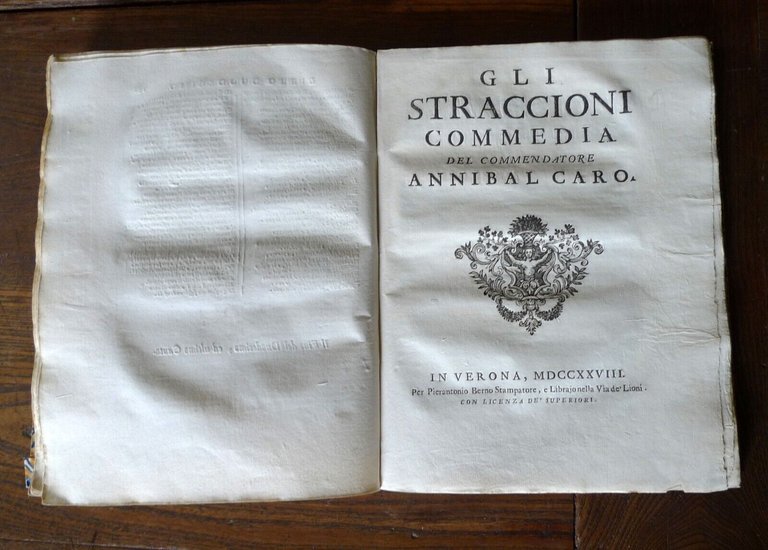 ANNIBAL CARO,L'ENEIDE DI VIRGILIO,LA COMMEDIA DEGLI STRACCIONI,RIME,1728 Berno